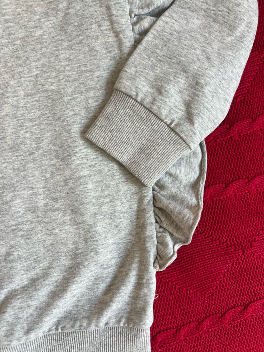 Jars Girls' Ruffle Sweatshirt - Light Gray - Picture 8 of 9